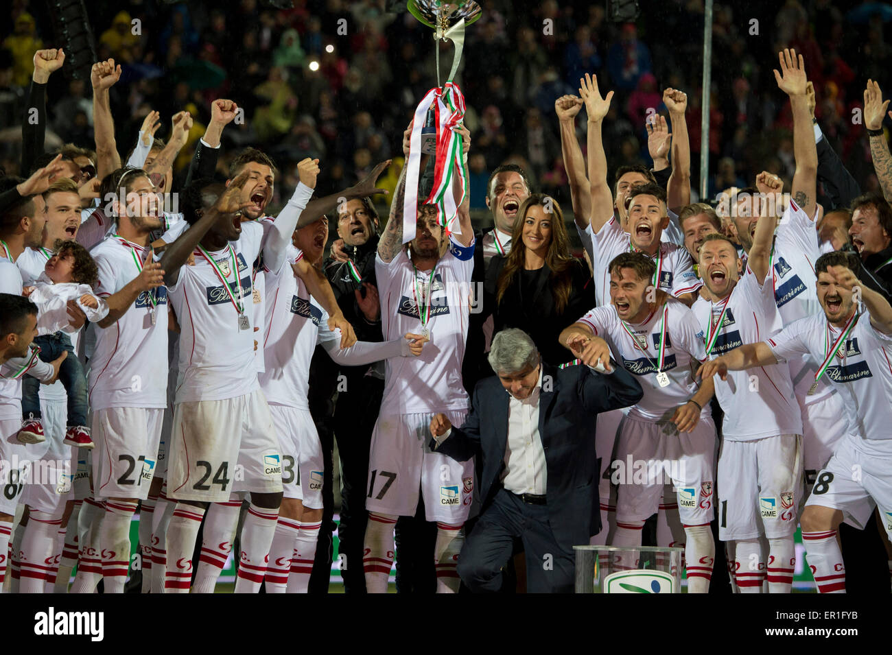 Carpi, Italia. 22 de mayo de 2015. Serie B Trofeo Football/Soccer : Italiano  'Serie B' coincidencia entre Carpi FC 0-0 Catania en el Stadio Sandro  Cabassi en Carpi, Italia . © Maurizio