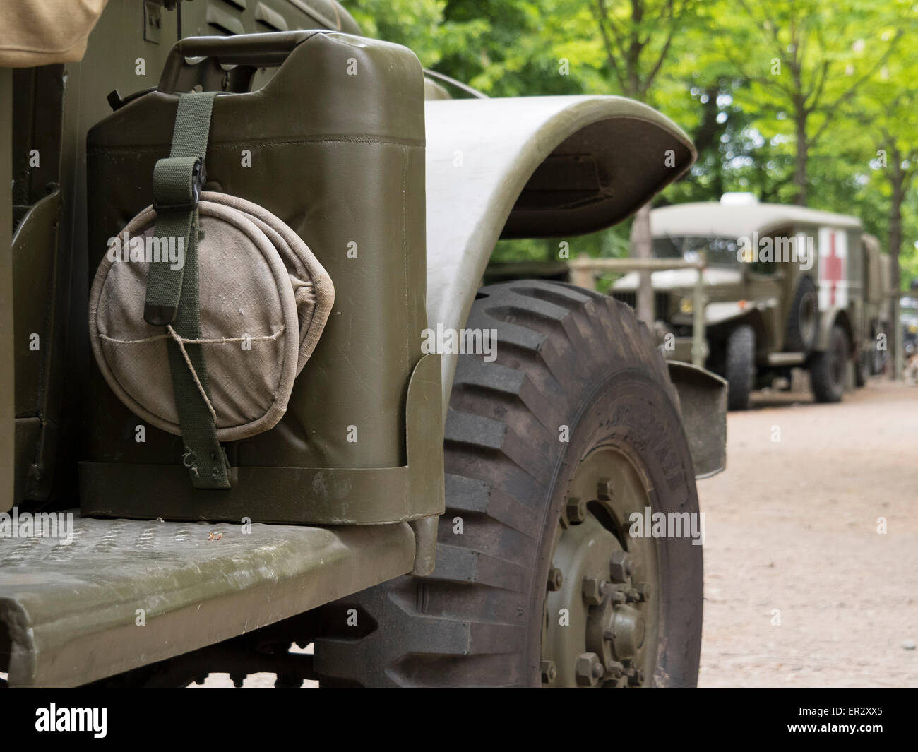 Vehículo militar estadounidense (Segunda Guerra Mundial) Foto de stock