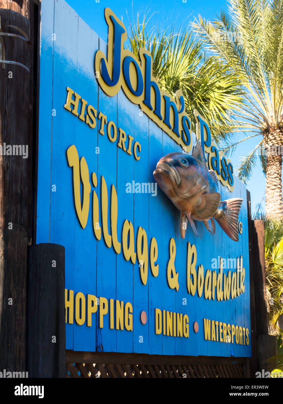 John's Pass Village, Madeira Beach, Florida Foto de stock