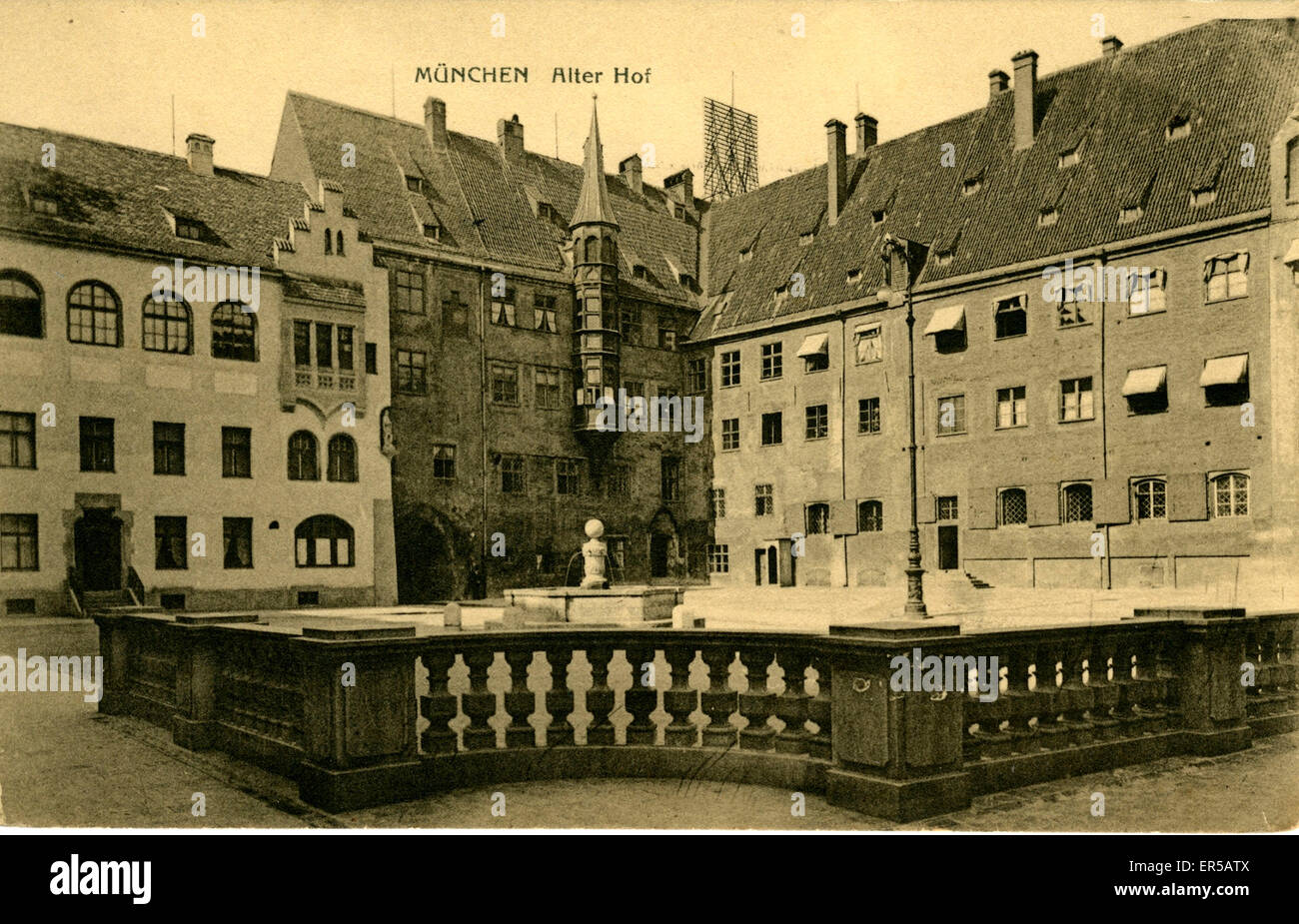 Alter Hof/antiguo Tribunal, M&#x2e8e896e;/Munich, Baviera, Alemania. 1910s Foto de stock