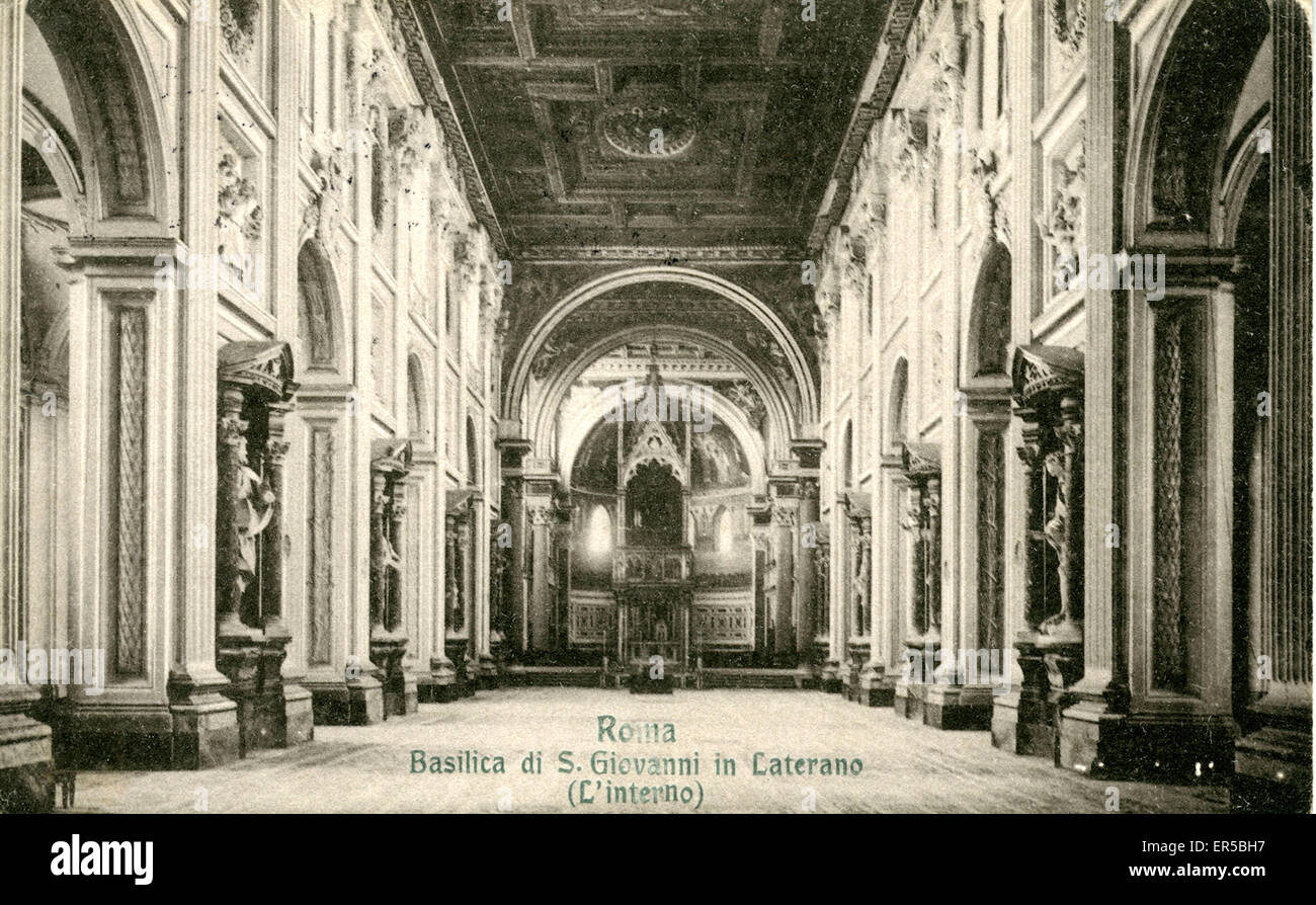 La Basílica di San Giovanni, Roma, Lazio, Italia. 1900s Foto de stock