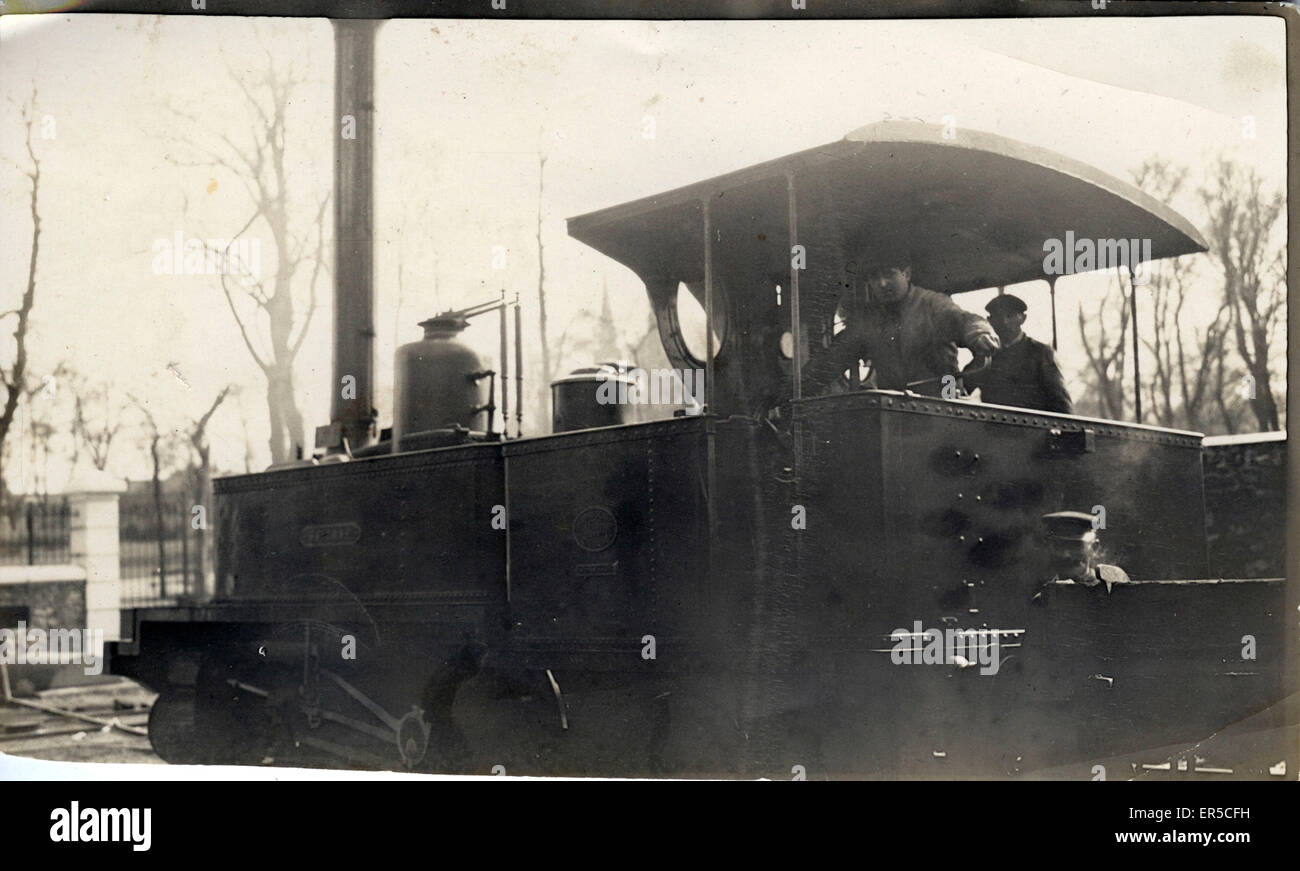 Locomotora de vapor desconocido, . 1910s Foto de stock