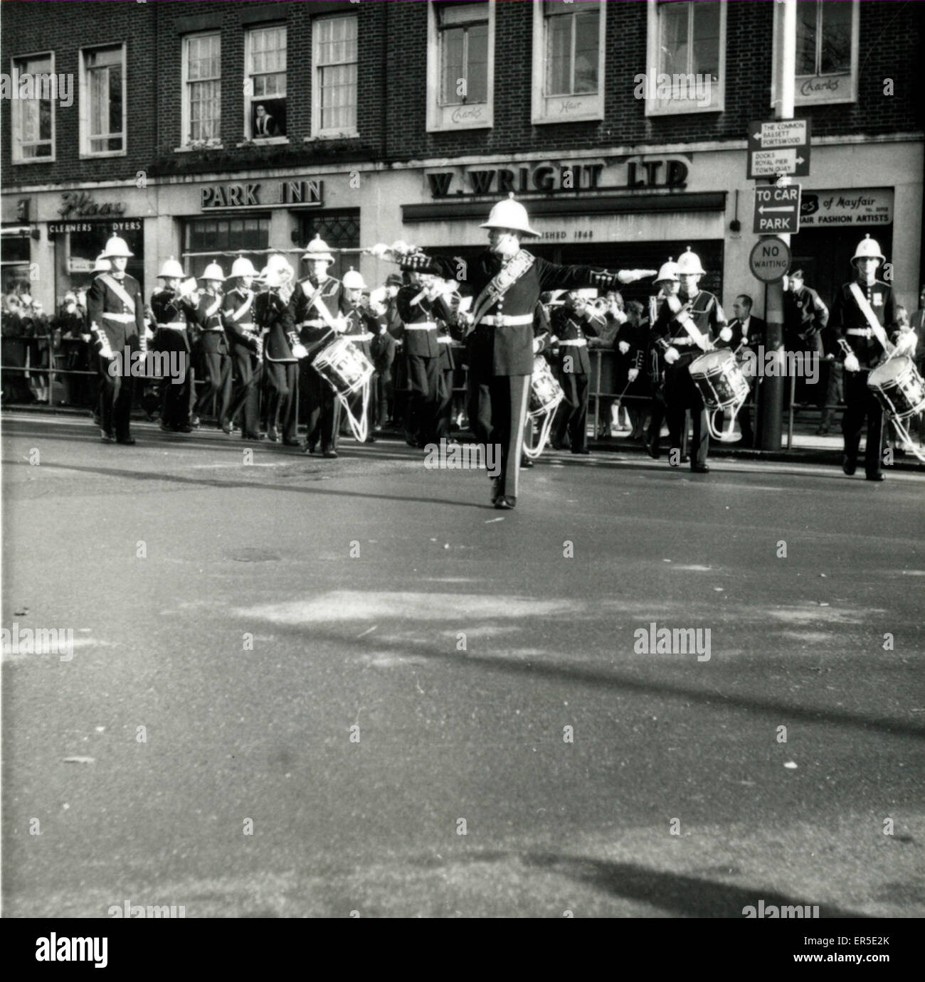 Banda Militar en Pageant, Hythe, Hampshire Foto de stock