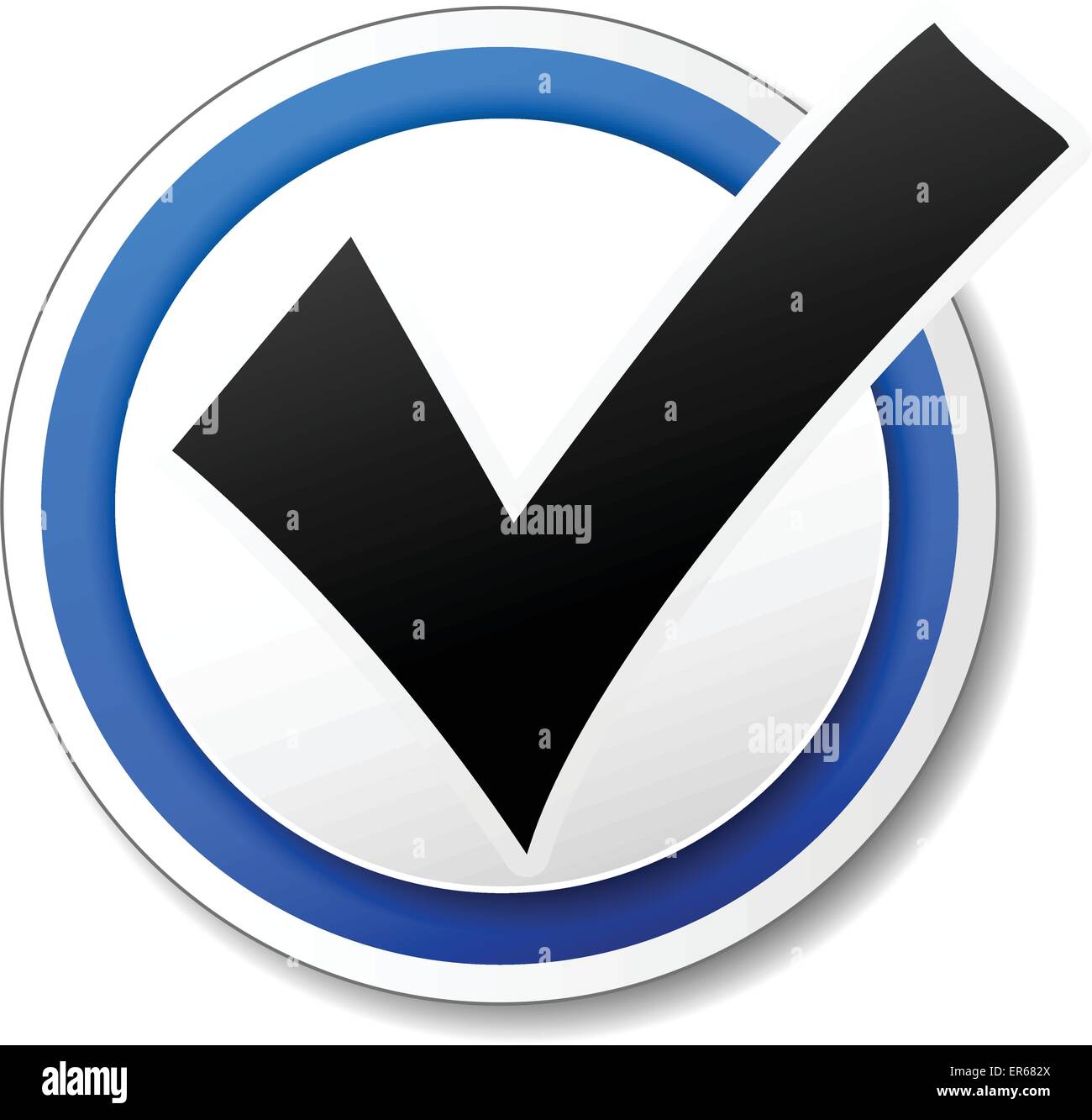 Ilustración vectorial de blanco y azul marca el icono de diseño Ilustración del Vector