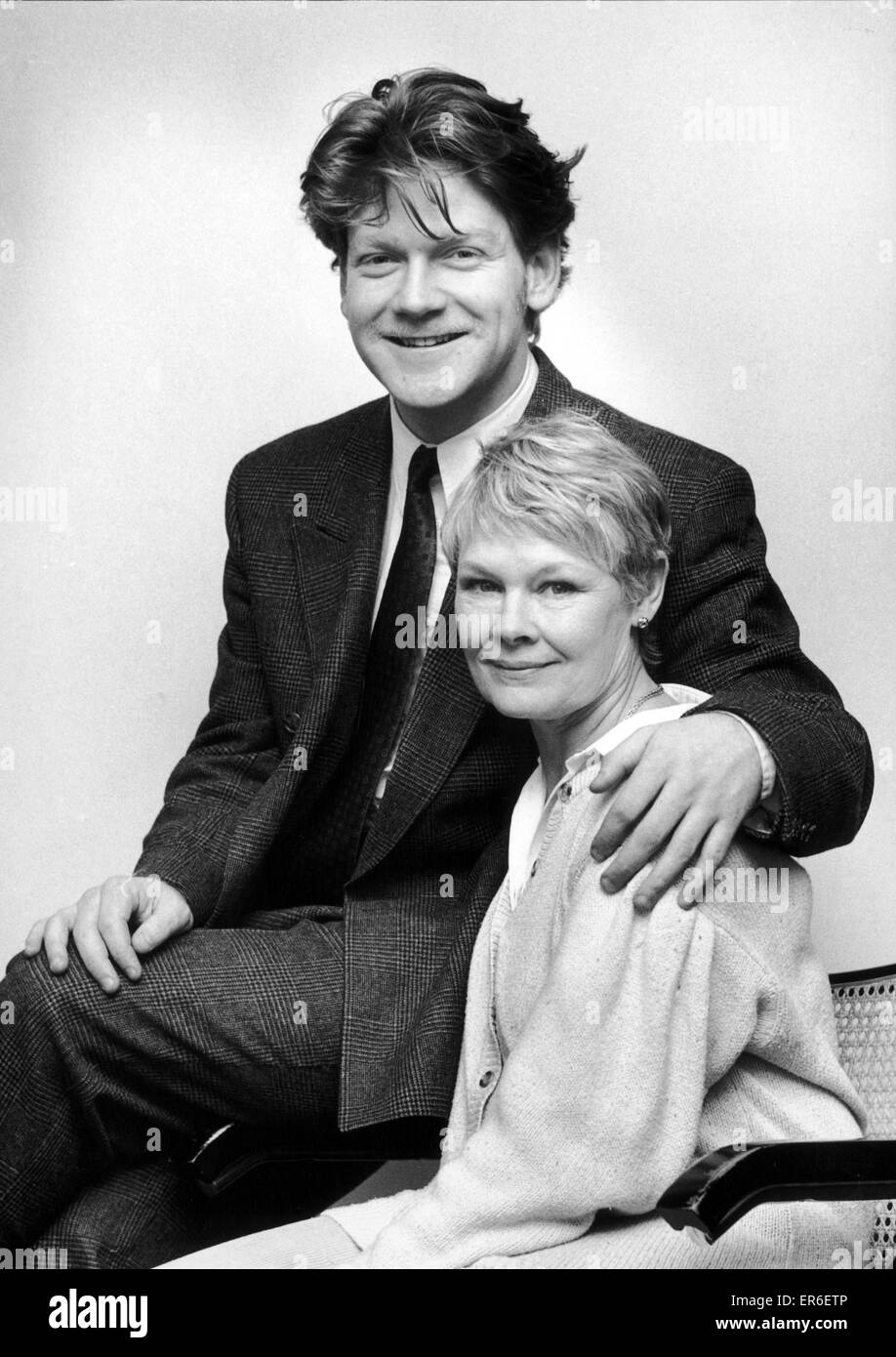Dame Judi Dench y Kenneth Branagh marca el inicio de su temporada de Shakespeare en el Teatro de Repertorio de Birmingham. 29 de febrero de 1988 Foto de stock