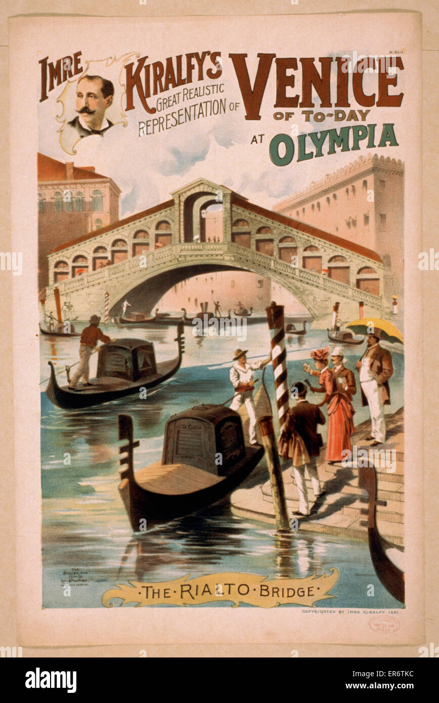 La gran representación realista de la Venecia de Imre Kiralfy de t Foto de stock