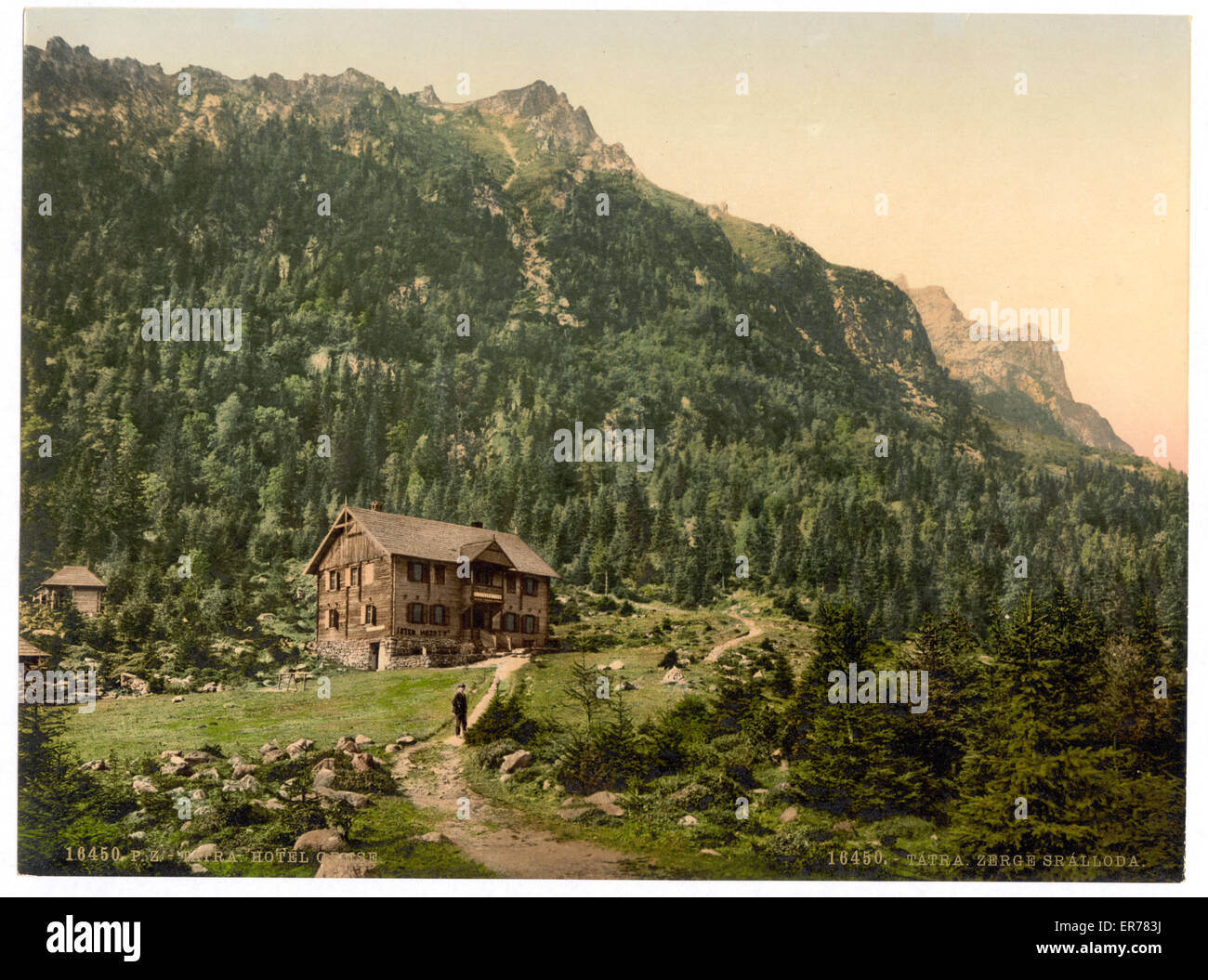 Hotel Gemse, Tatra, Austro-Hungría Foto de stock