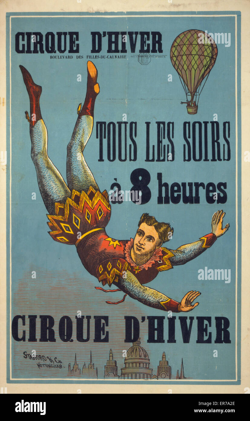 Dehiver de Cirque ... Tous les soirs,e 8 heures Foto de stock