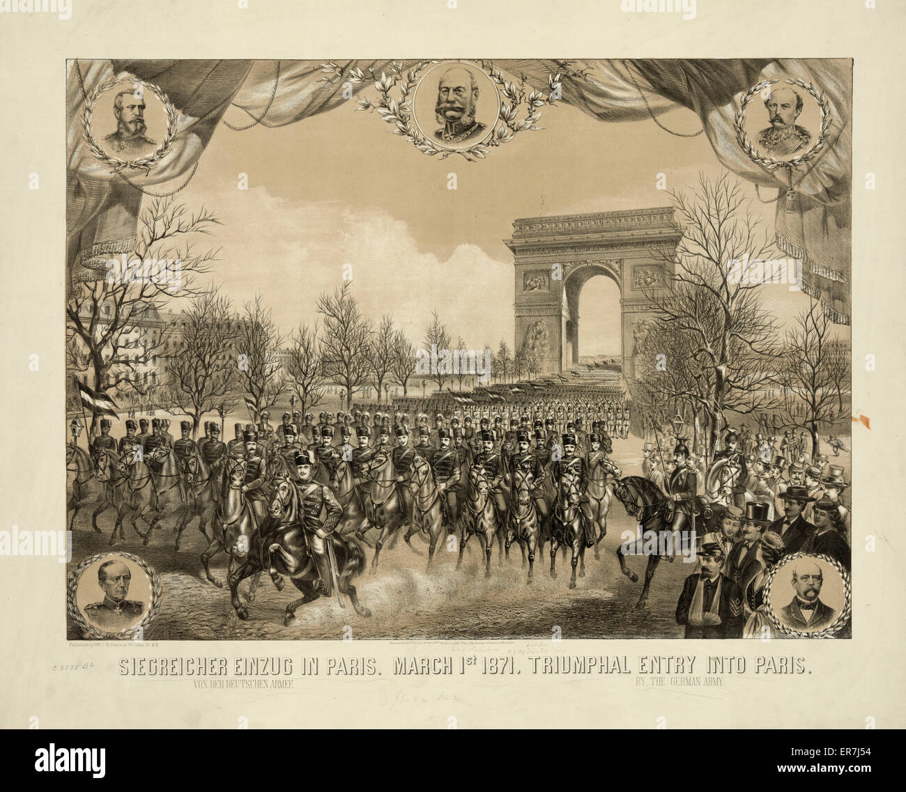 ...Entrada triunfal en París., por el ejército alemán Foto de stock