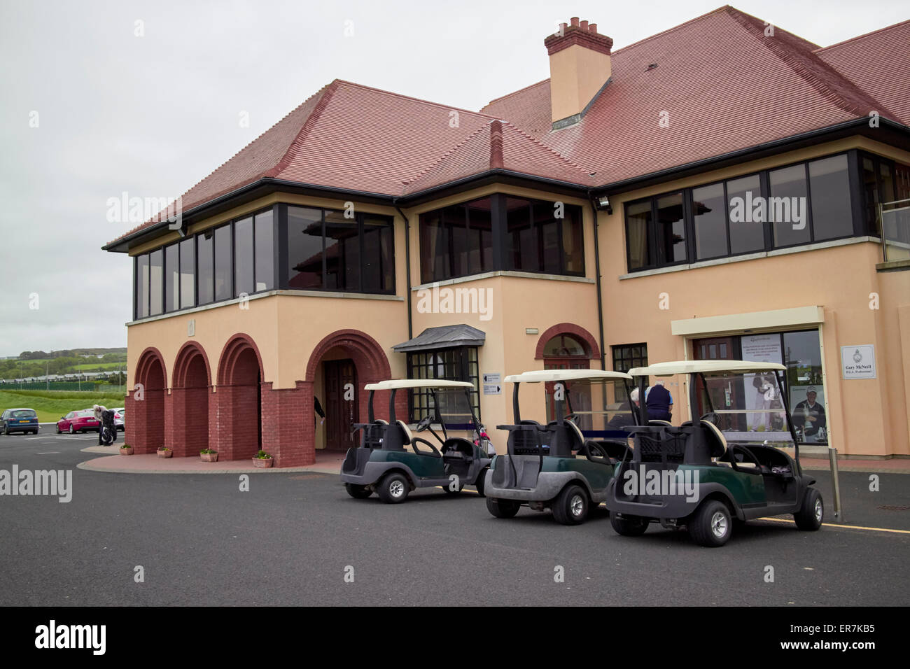 El Club de Golf Royal Portrush clubhouse Irlanda del Norte Foto de stock