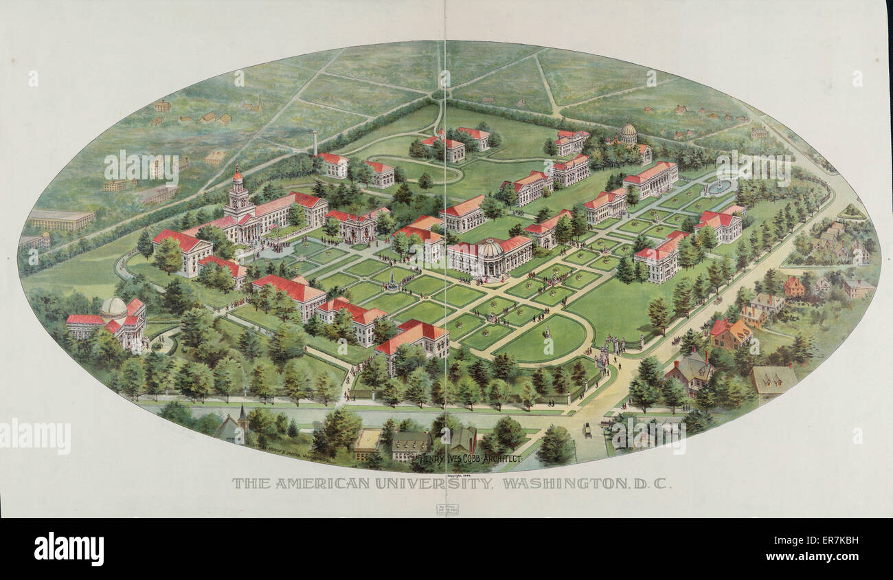 La American University, Washington, D.C., fecha c1899. Foto de stock