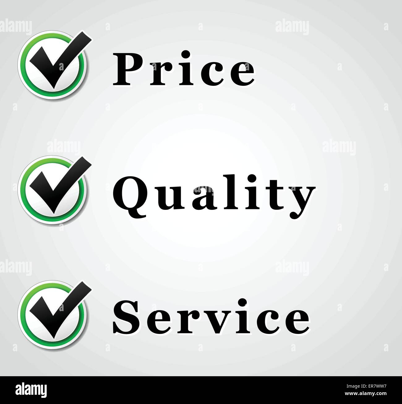 Ilustración vectorial de mejor relación precio calidad y servicio Ilustración del Vector