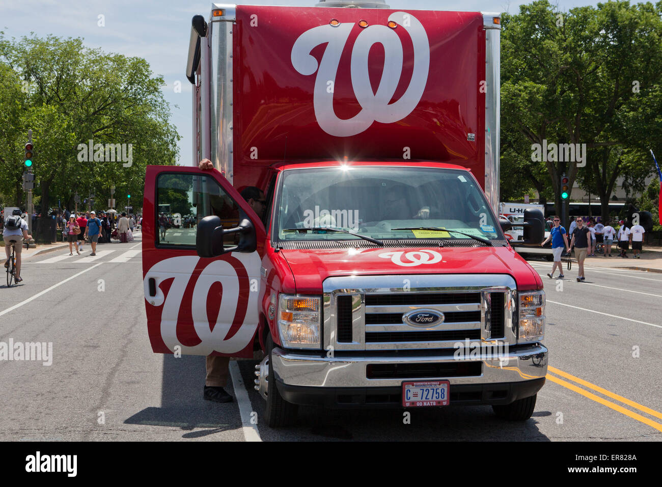 Washington Nationals baseball team promoción camión - Washington, DC, EE.UU. Foto de stock