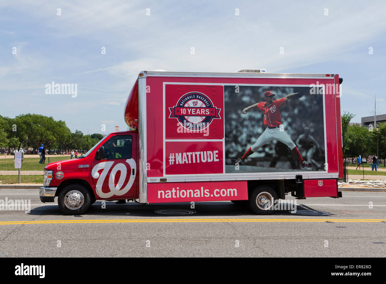 Washington Nationals baseball team promoción camión - Washington, DC, EE.UU. Foto de stock