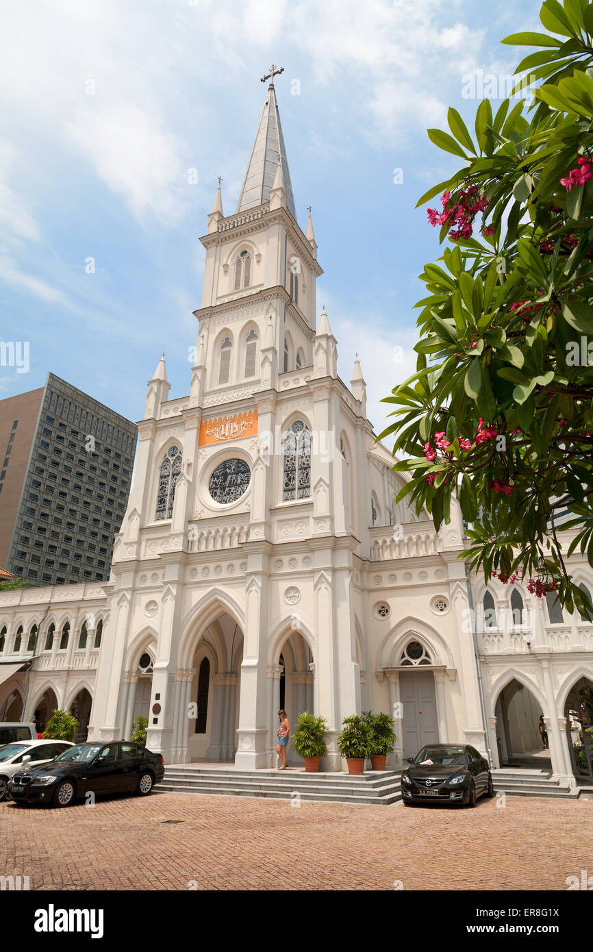 O Timbres Chijmes, una antigua iglesia, ahora restaurante Asia de Singapur Foto de stock