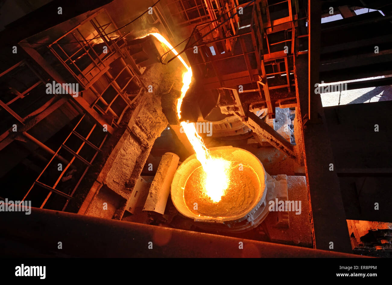 Metal líquido de alto horno el trail Fotografía de stock Alamy