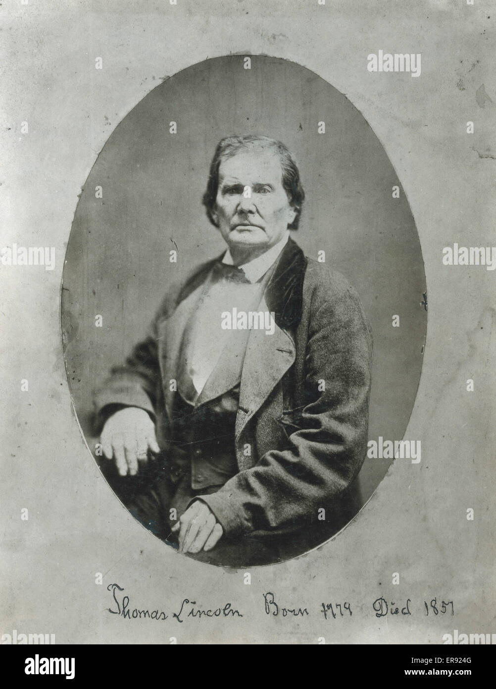 Thomas Lincoln, nacido en 1779, murió en 1851 Foto de stock
