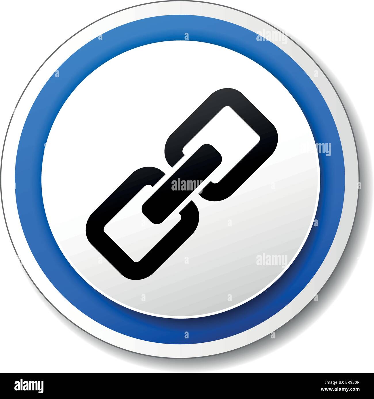 Ilustración vectorial de icono de cadena azul y blanco Imagen Vector de  stock - Alamy