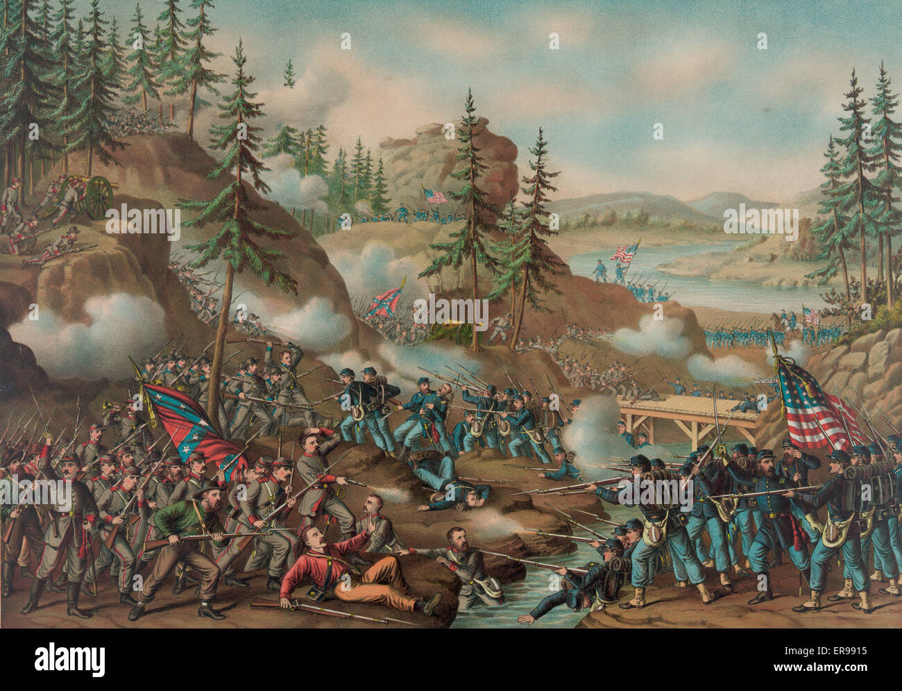 Batalla de Chattanooga, Guerra Civil Americana Foto de stock