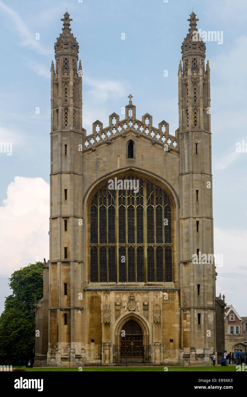Reino Unido, Inglaterra, Cambridge. La capilla de King's College. Foto de stock