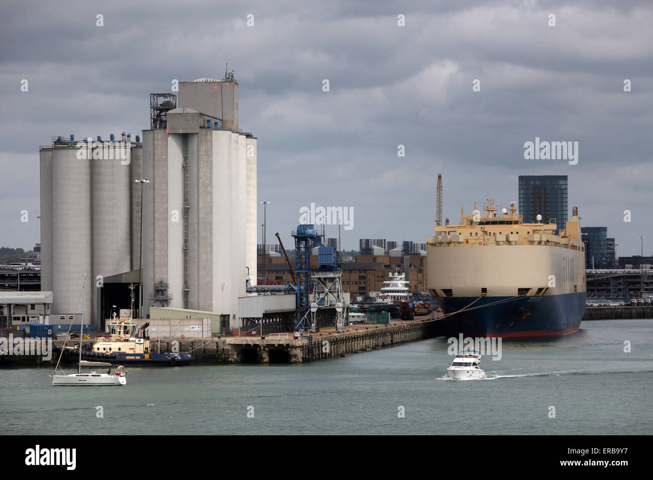 Cabeza de dock en Southampton port docks Foto de stock