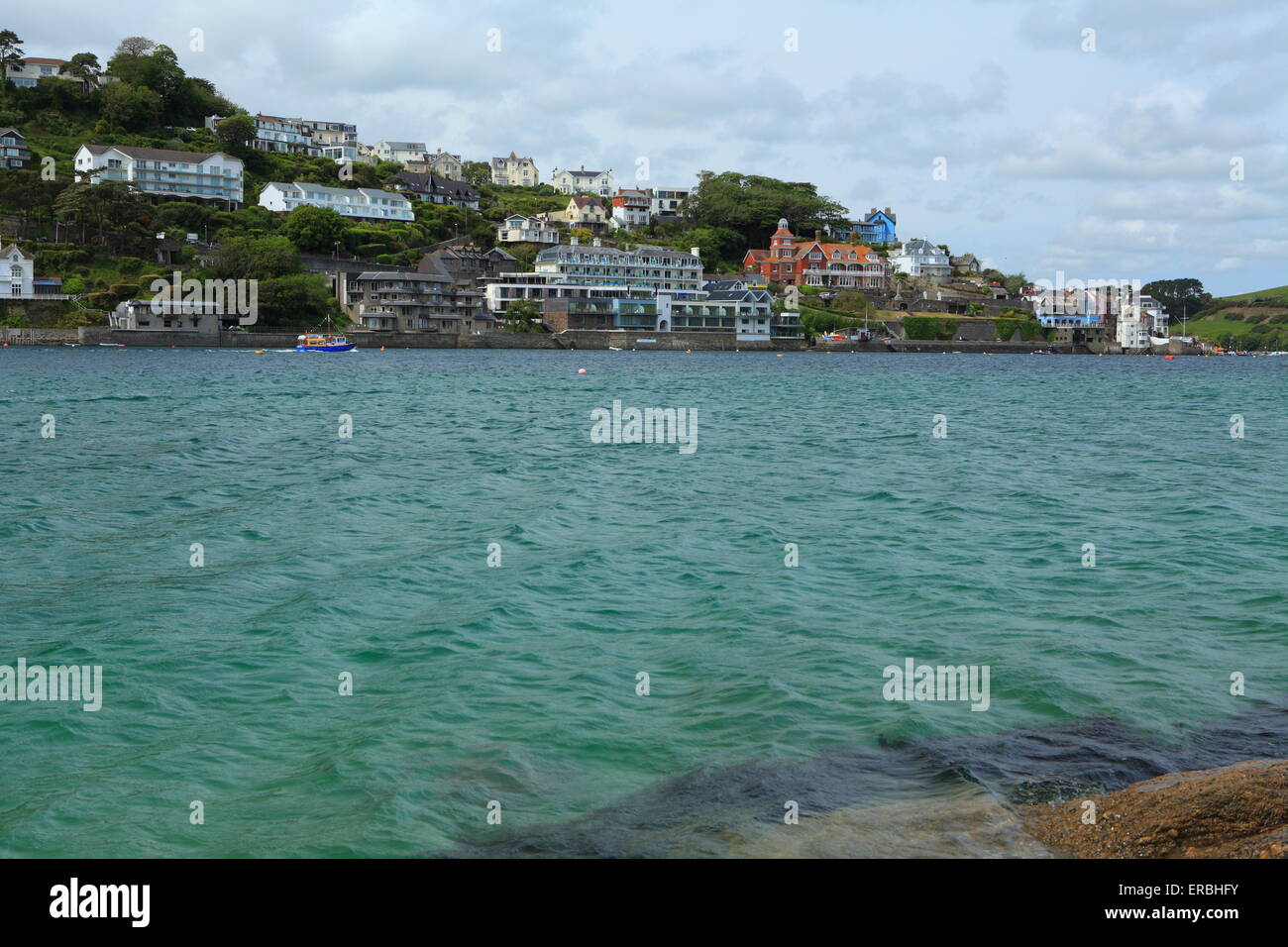 Salcombe vistos desde East Portlemouth, South Hams, Devon, Inglaterra, Reino Unido. Foto de stock