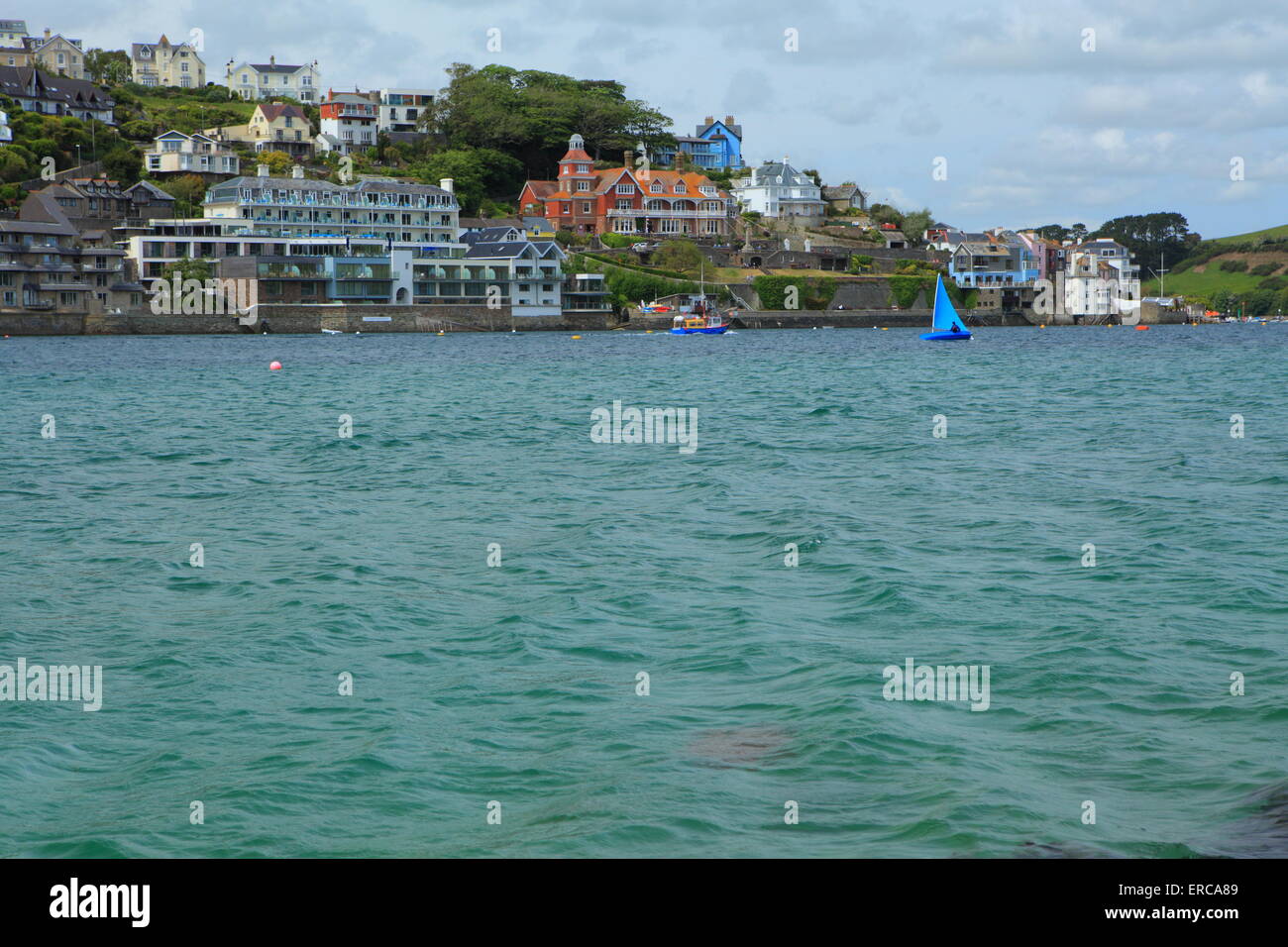 Salcombe vistos desde East Portlemouth, South Hams, Devon, Inglaterra, Reino Unido. Foto de stock