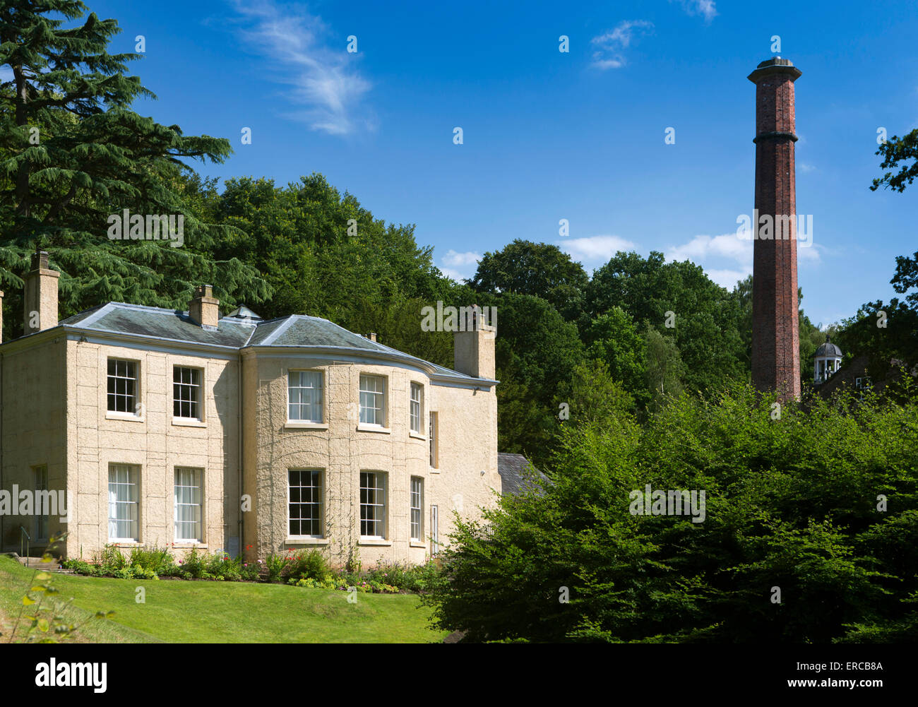 Reino Unido, Inglaterra, Cheshire, Styal, Quarry Bank Mill House, la casa Propietario Samuel Greg Foto de stock