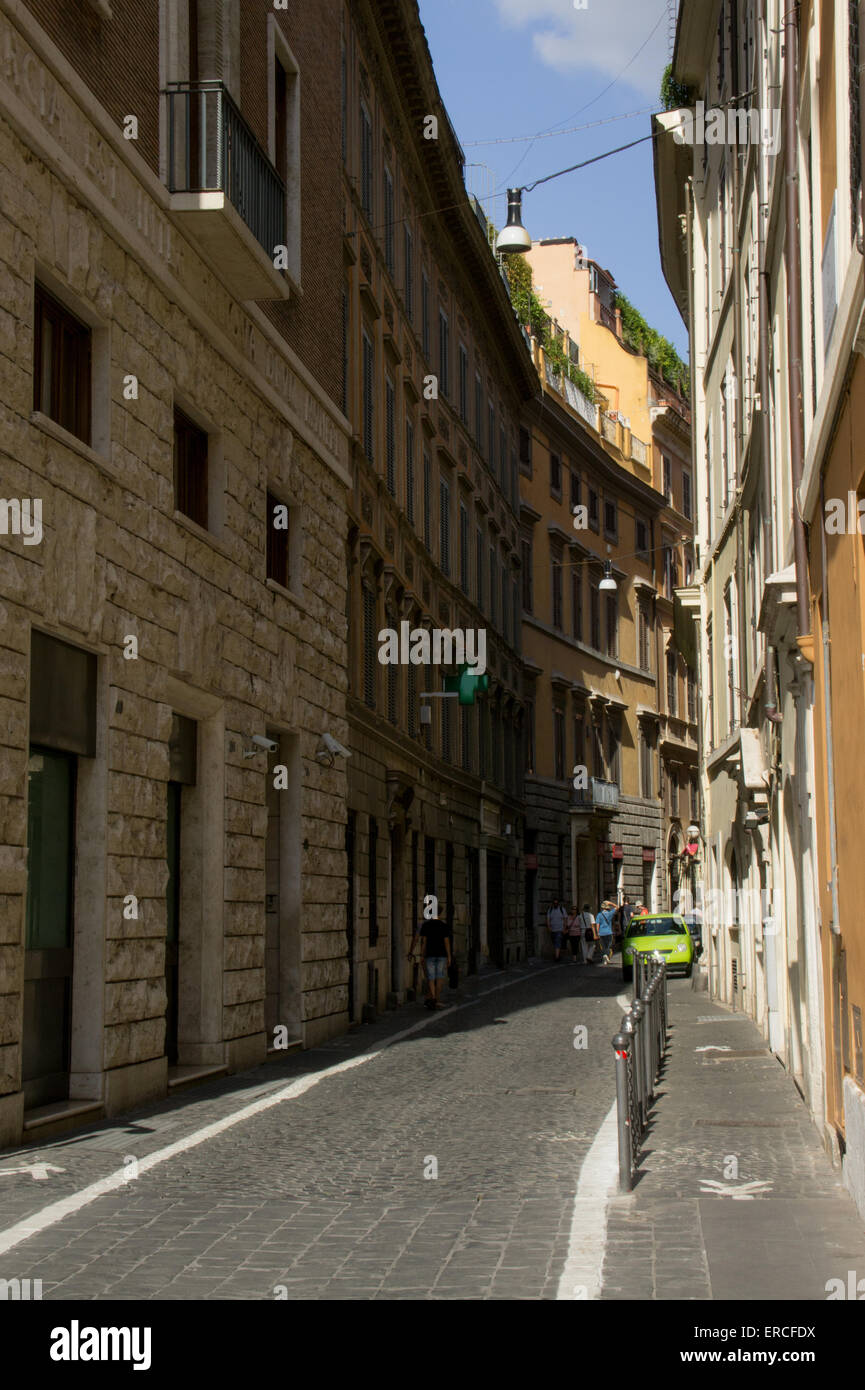 Via della Croce; Calle de la Cruz de Roma. Foto de stock
