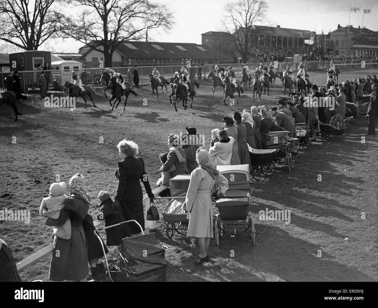 Apertura de la temporada de carreras planas en Lincoln. El 15 de marzo de 1950. Foto de stock