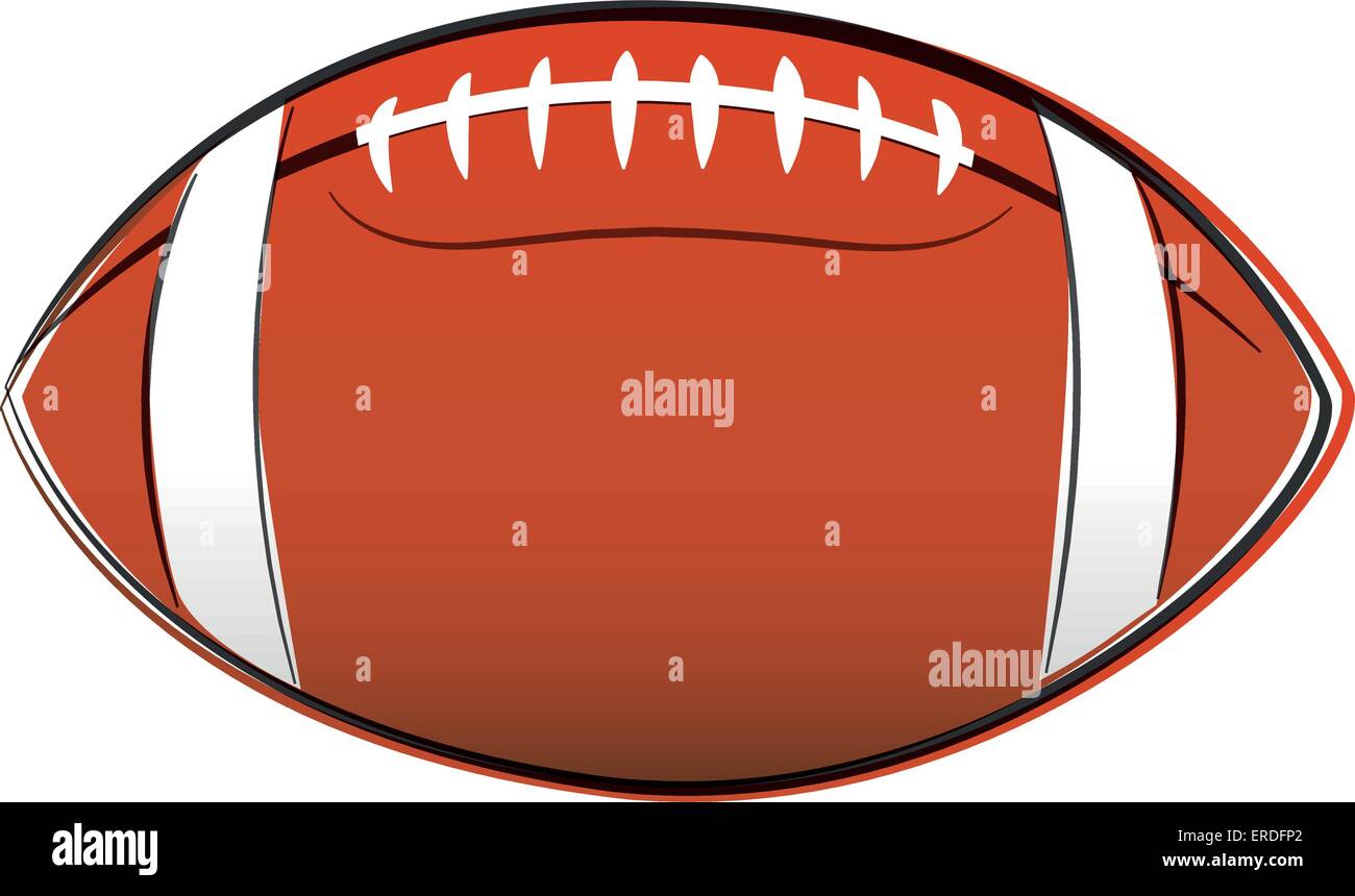 Ilustración vectorial de dibujo de bola de fútbol americano sobre fondo blanco. Ilustración del Vector