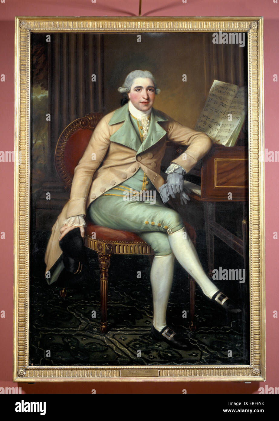 Charles Wesley por John Russell. English organista y clavecinista, 1757-1834. Óleo sobre lienzo. Foto de stock