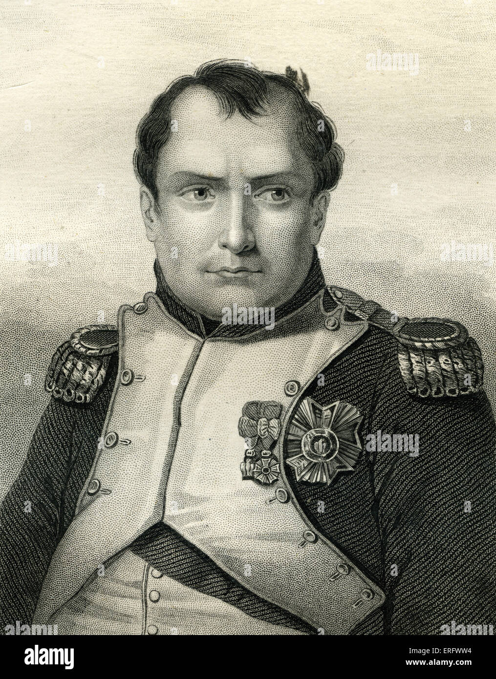 Napoleón Bonaparte (1769 - 1821), se levantó a la prominencia como un general de la Revolución Francesa. En 1799, Napoleón da un golpe de estado Foto de stock