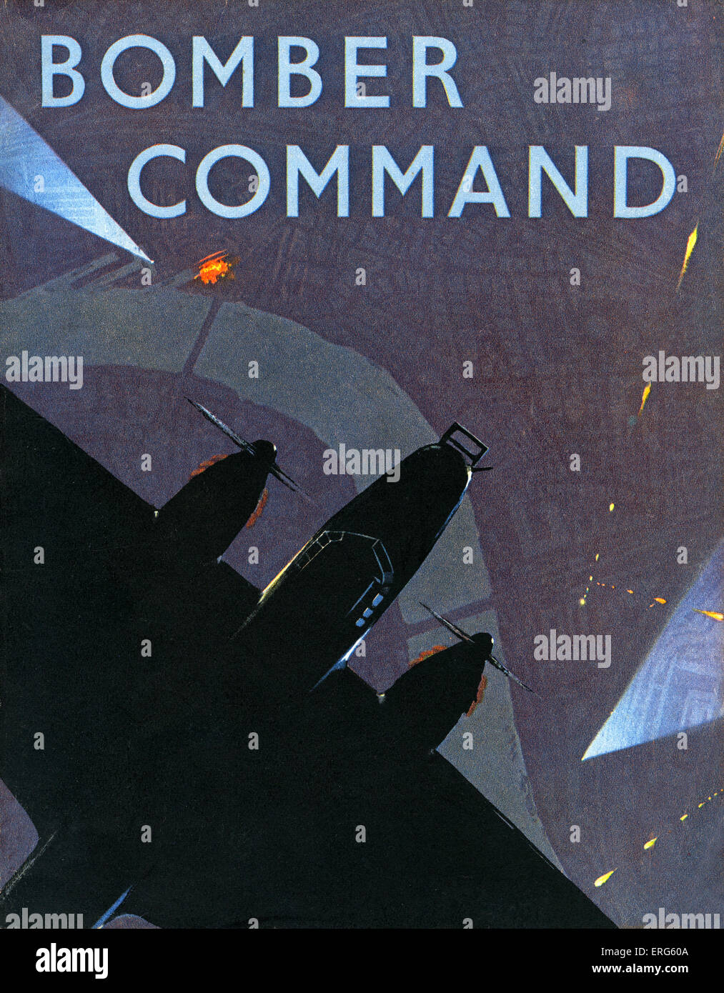Bomber Command - Guerra Mundial 2 libro de información. Cubierta frontal. Subtitulada: "El Ministerio de aire cuenta del Comando Bombardero 's ofensivo Foto de stock