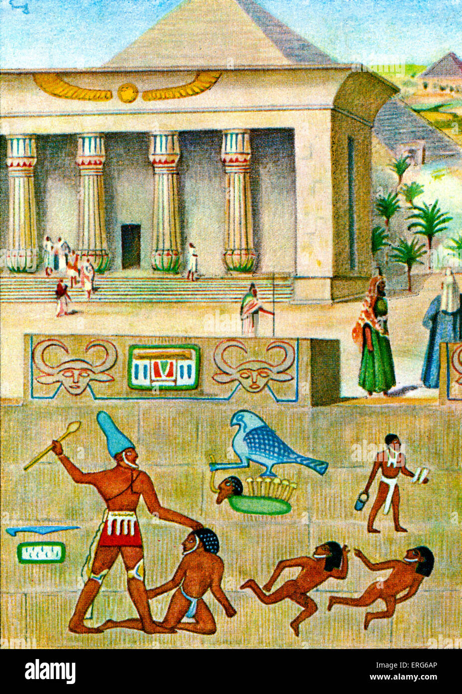 El origen y la evolución de la Escritura - dice: 'Título' [Hierogliefen jeroglíficos]. Los jeroglíficos fueron utilizadas como un sistema de escritura Foto de stock