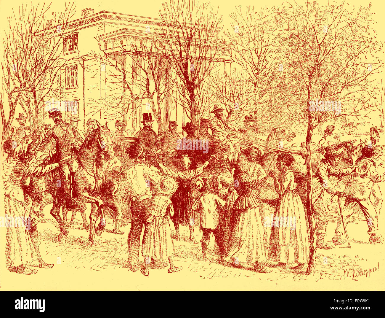 Guerra Civil americana - Abraham Lincoln en Richmond, Virginia, después de  su caída a las tropas de la Unión, el 4 de abril de 1865. Se muestra aquí  Fotografía de stock - Alamy