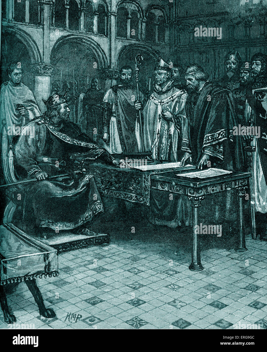 El rey Juan se negó a firmar la Carta Magna de 1215. Foto de stock