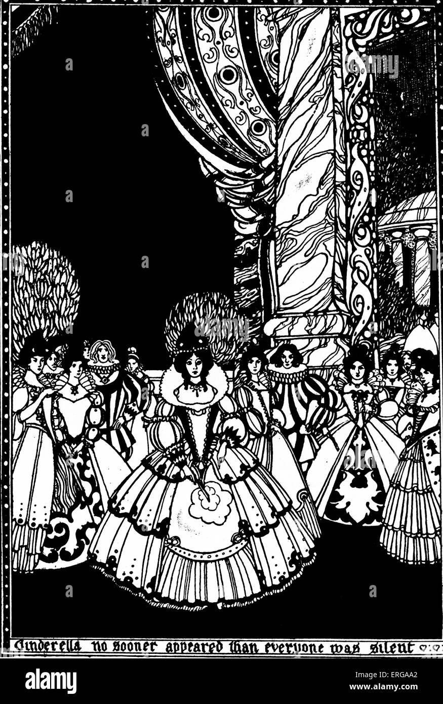 Cenicienta llega a la bola - Ilustración para el libro de hadas Inglés, c.  1917. Título: 