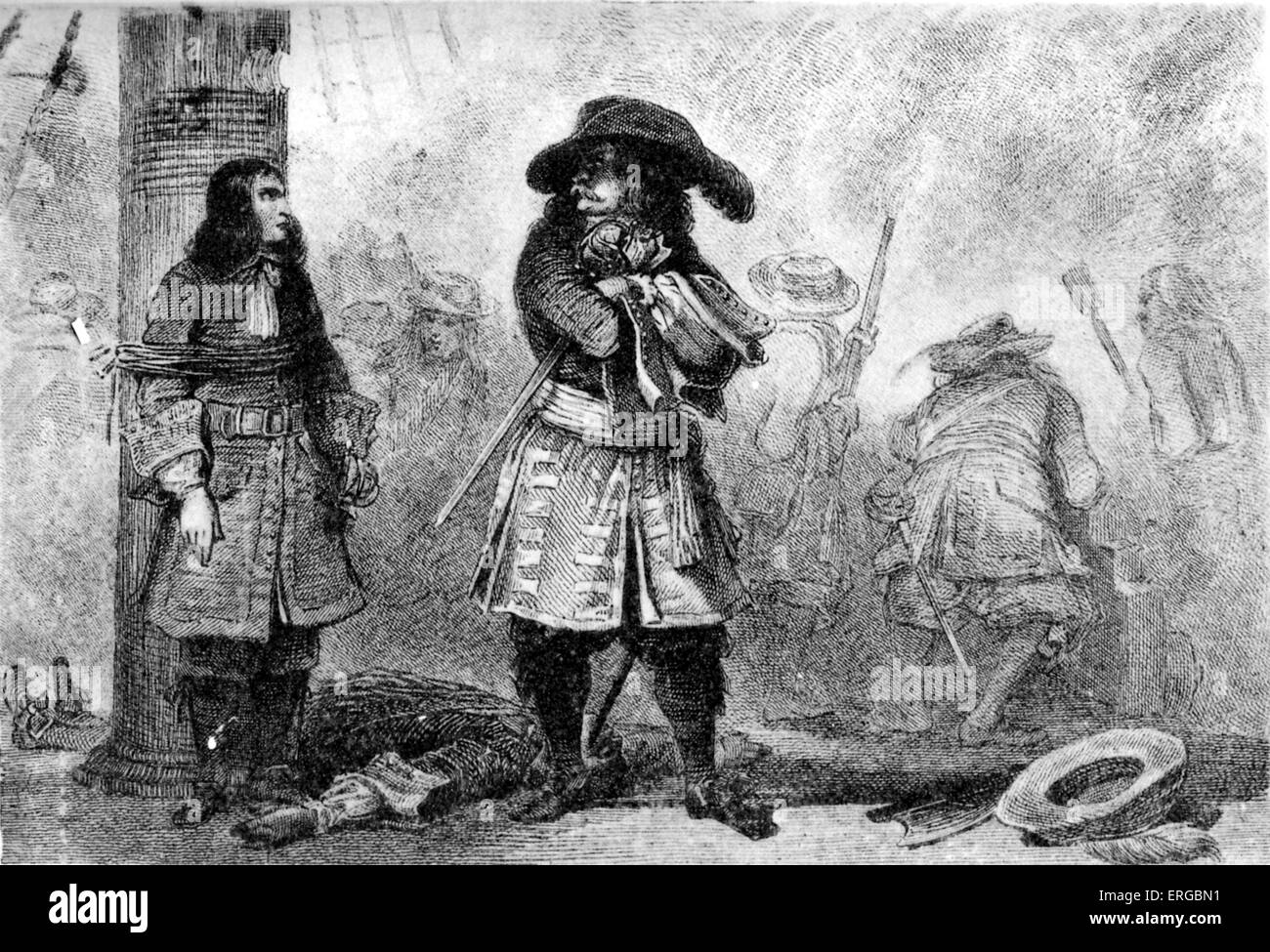 Jean Bart, Flamenco marinero, sirvió a la corona francesa como comandante naval y privateer. JB: El 21 de octubre de 1651 - 27 de abril de 1702. Después Foto de stock