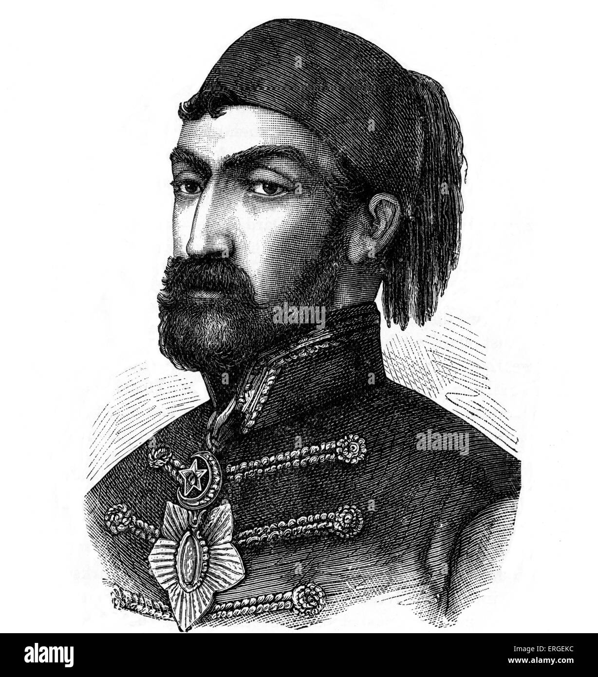 Omar Pasha Latas - otomana y gobernador general. Originalmente el serbio, más tarde convertido al Islam. Llevó a la victoria a las fuerzas Otomanas Foto de stock