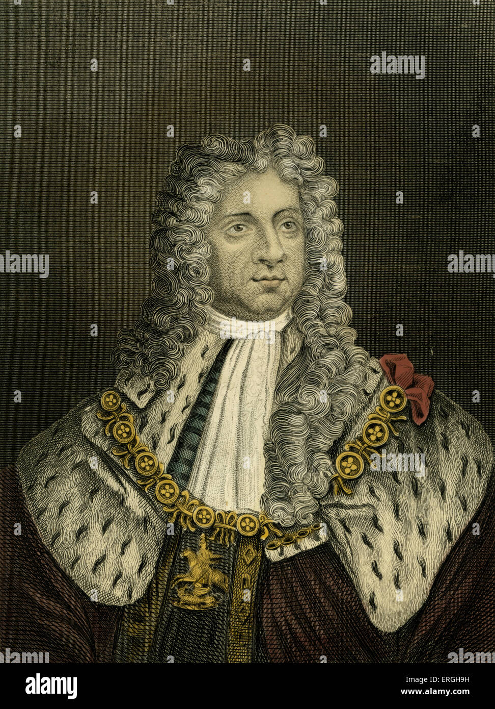 King George I (1660 - 1727) fue Rey de Gran Bretaña e Irlanda desde 1714 hasta su muerte. Foto de stock