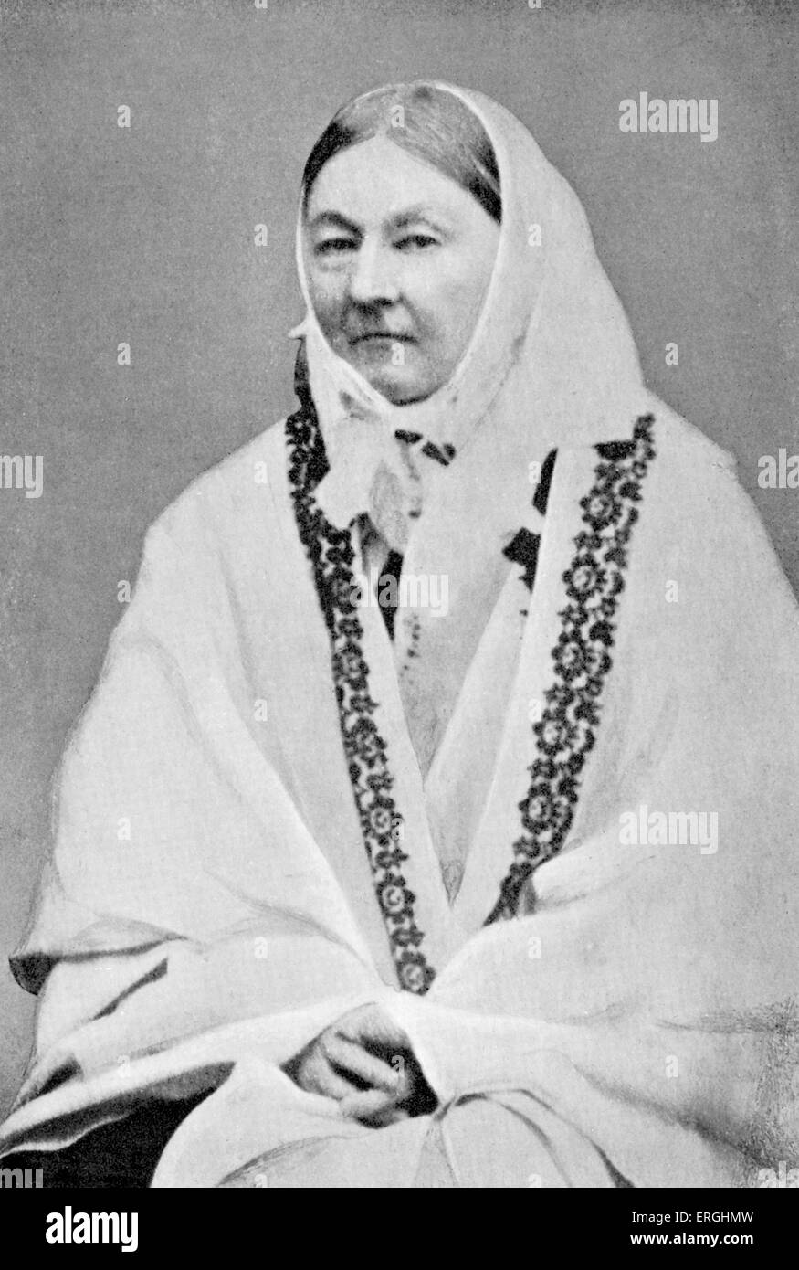 Florence Nightingale, pionera de la enfermería moderna, un escritor y un destacado estadista: 12 de mayo de 1820 - 13 de agosto de 1910. Foto de stock