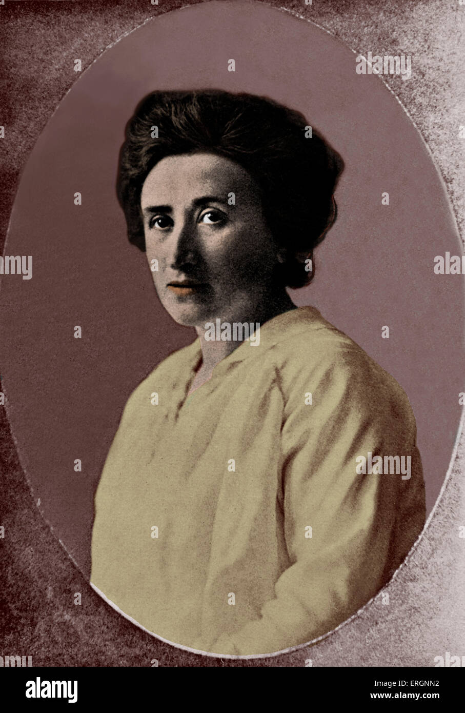 Rosa Luxemburg - retrato del teórico político alemán el 5 de marzo de 1870 o de 1871- 15 de enero de 1919. Foto de stock