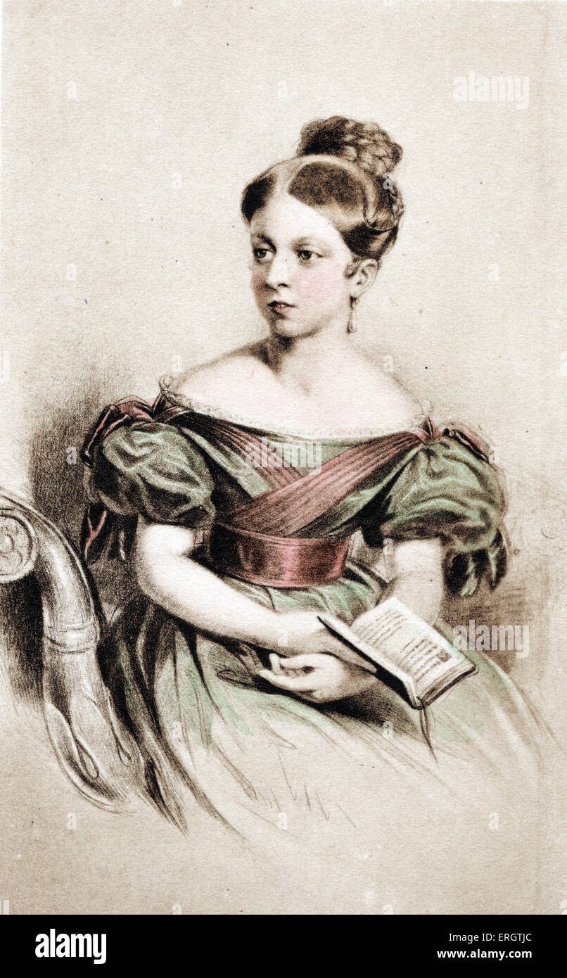 La reina Victoria de Inglaterra. Retrato de Su Majestad, como una mujer joven de 24 de mayo de 1819 - 22 de enero de 1901 Foto de stock