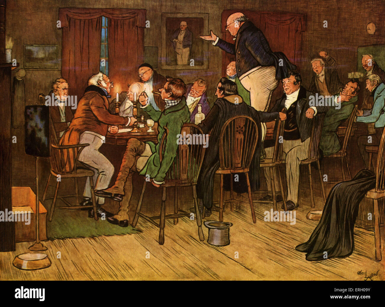 Los Papeles póstumos del Club Pickwick de Charles Dickens. Título lee Los Papeles póstumos del Club Pickwick de Charles Dickens. Título lee