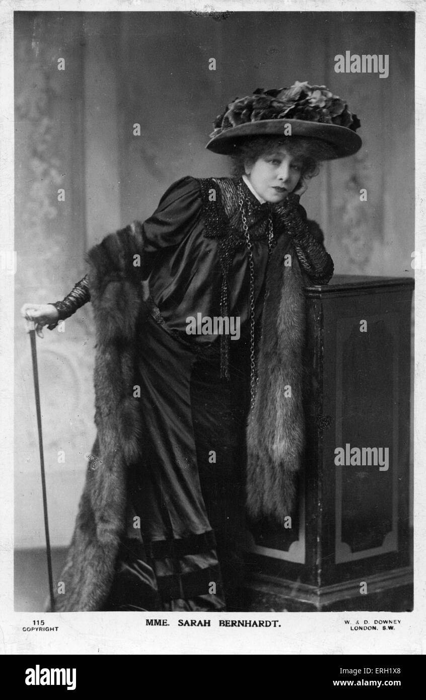 Sarah Bernhardt, la actriz francesa el 22 de octubre de 1844 - 26 de marzo de 1923. Foto de stock