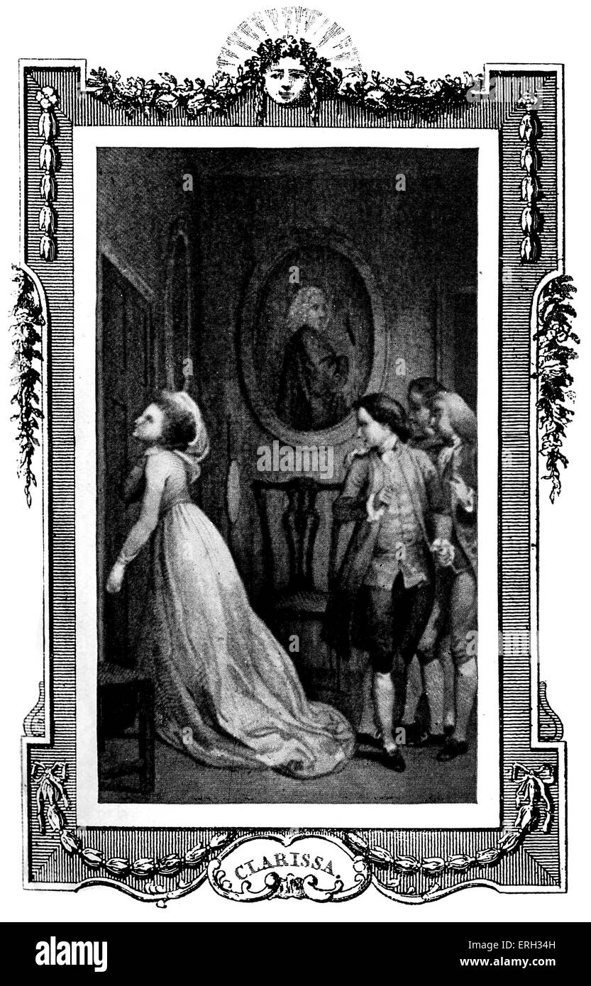 "Clarissa Harlowe; o la historia de una joven dama' por Samuel Richardson. Publicado por primera vez en 1778. Ilustración por Thomas Foto de stock