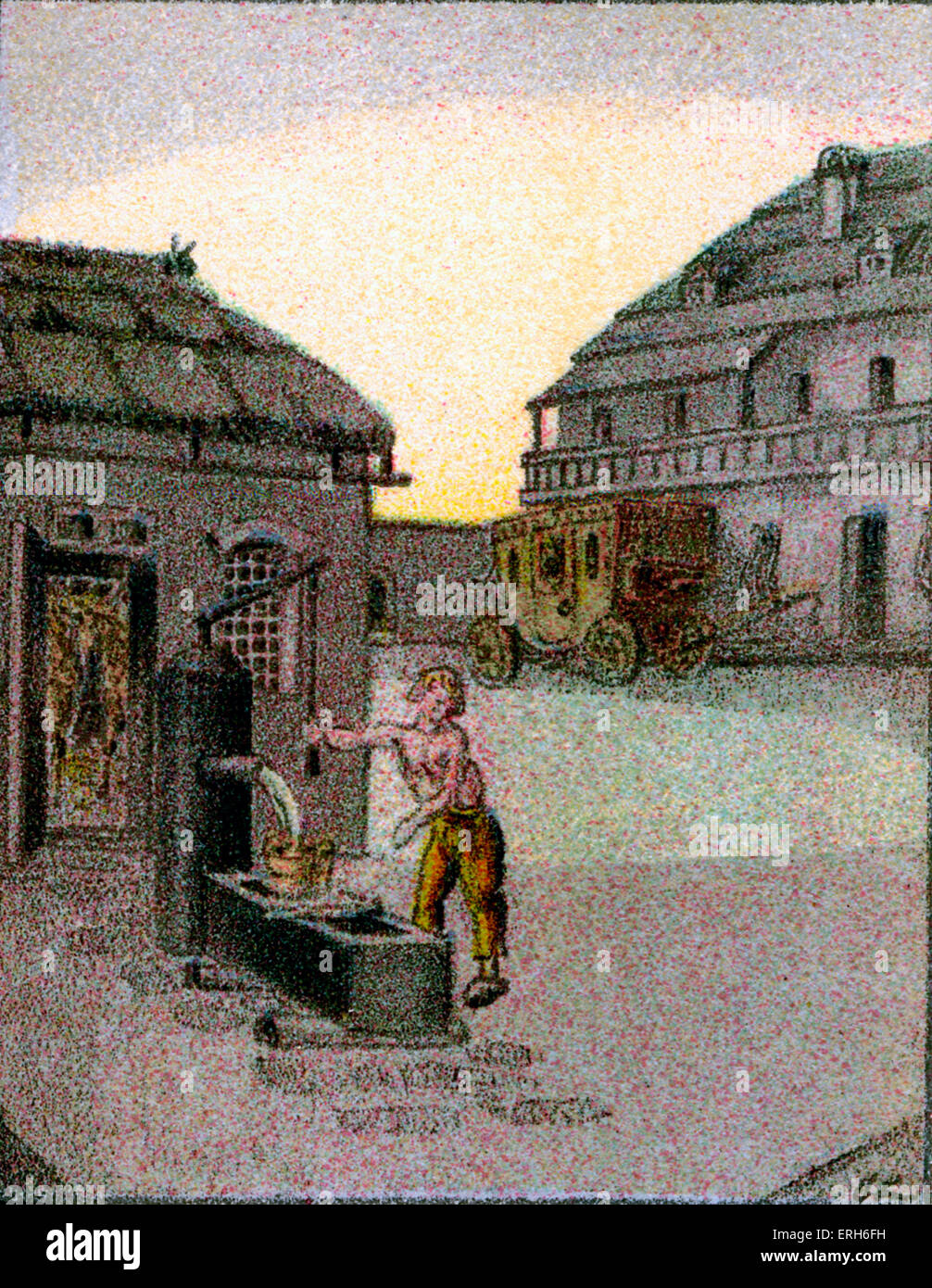 Morir por Joseph von Eichendorff Glücksritter ('Los Aventureros"). Novella, ilustrado con litografía por Fritzi Löw. JvE: Foto de stock