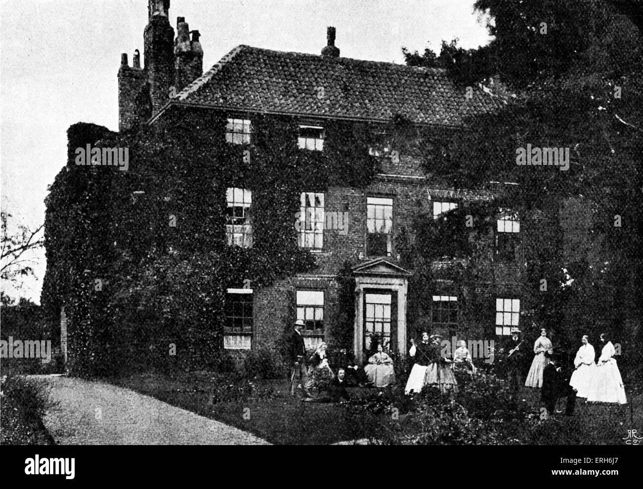 Croft rectoría - Lewis Carroll 's casa infancia desde 1843, cuando su padre se convirtió en ministro parroquial Anglicana de croft-- tes, Foto de stock
