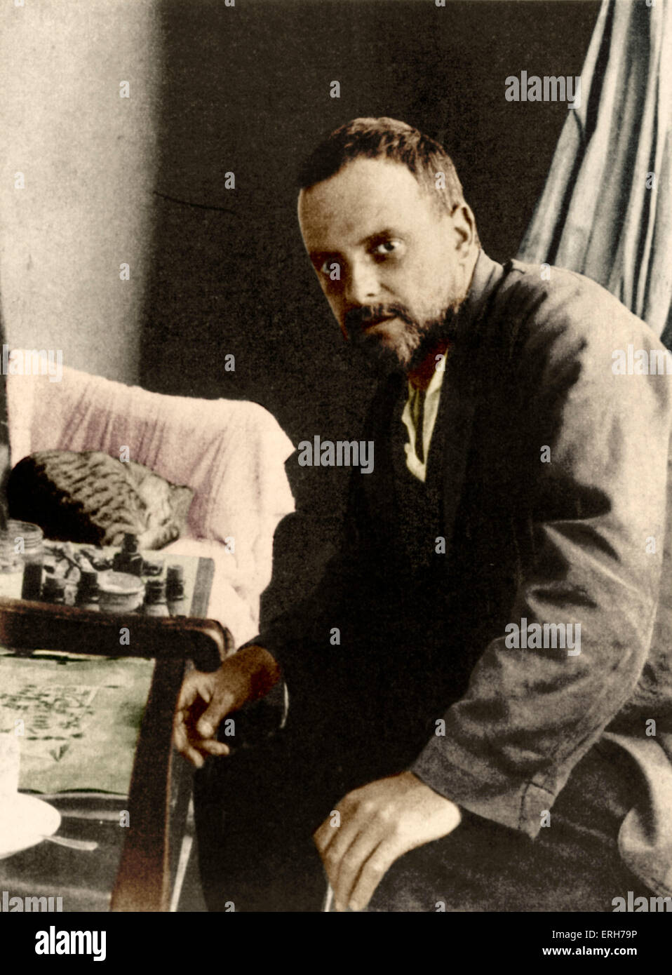 Paul Klee - Retrato del artista suizo alemán / & pintor en Possenhofen, Alemania, 1921. 18 de diciembre de 1879 - 29 de junio de 1940. Key Foto de stock